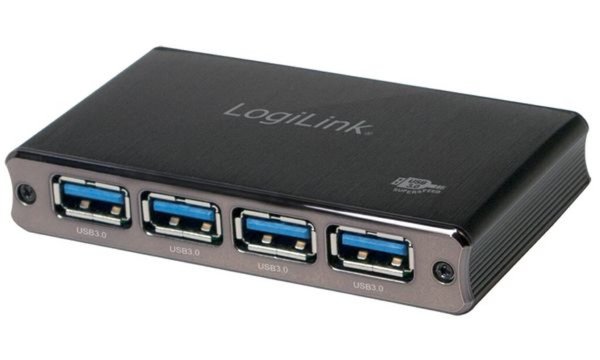 Image LOGILINK USB 3.0 HUB 4-port, Aluminium mit Überstromschutz