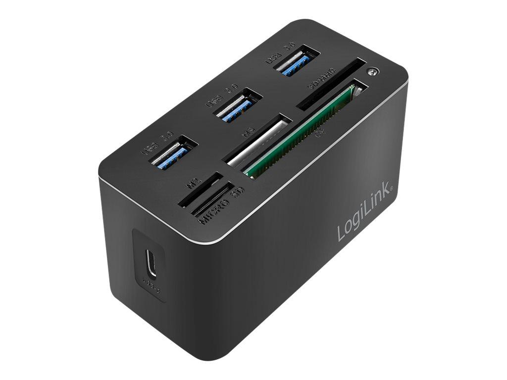 Image LOGILINK USB 3.2 Gen 1 Cardreader, USB-C "Mini Docking", black
