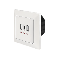 Image LOGILINK Wall outlet with 2-port USB-A + 1-port USB-C charger