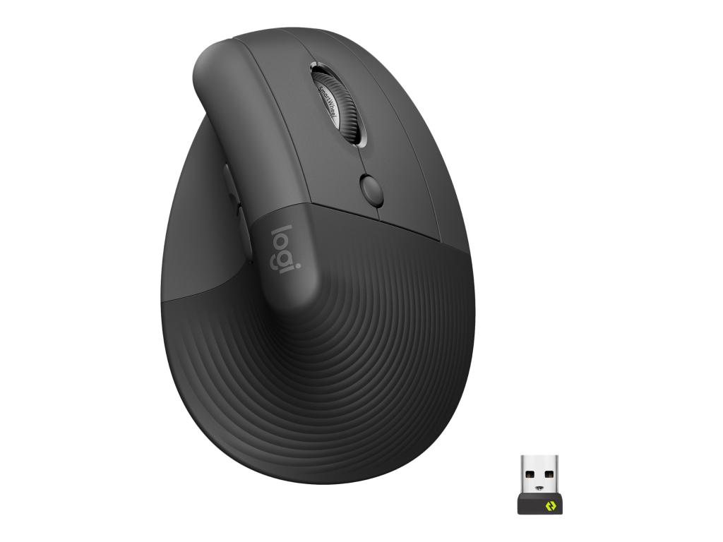 Image LOGITECH Lift Ergonomic Wireless Mouse black retail