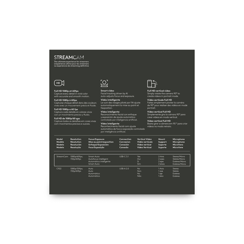 Image LOGITECH StreamCam - Web-Kamera - Farbe - 1920 x 1080 - 1080p - Audio - USB-C 3