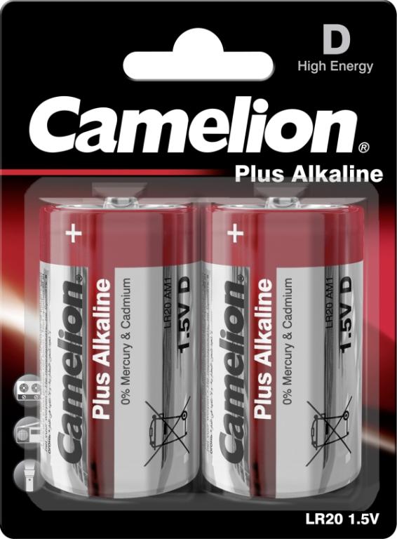 Image LR20/Mono (D) Alkaline 2er BP Camelion, Nr: 11000220