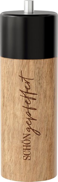 Image Pfeffermühle Motiv Schön gepfeffert Keramik Mahlwerk, Mühle Bambusholz