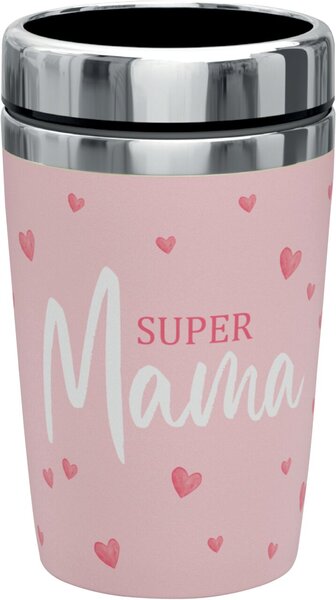 Image Becher to go Motiv Supermama 240ml Innen Edelstahl, Aussen Kunststoff