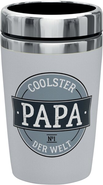 Image Becher to go Motiv Coolst.Papa 240 ml Innen Edelstahl, Aussen Kunststoff