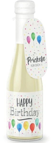 Image Perlwein0,2L mit Motiv Happy B.Day Enthält Alkohol (s. Verpackung )