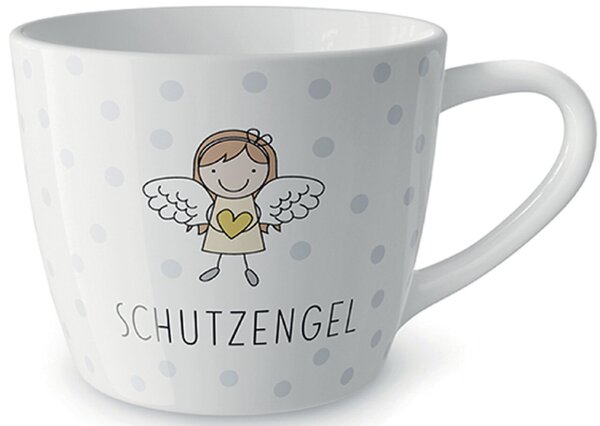 Image Porzellan Becher 400ml Motiv Schutzengel