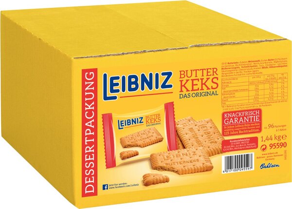 Image Leibniz Butterkeks, Dessertpackung 96 x 3er Packung, 1440 g,
