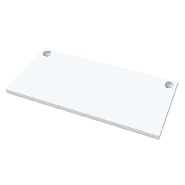 Image Levado Tischplatte 140 cm, weiß, 2 Kabeldurchführungen