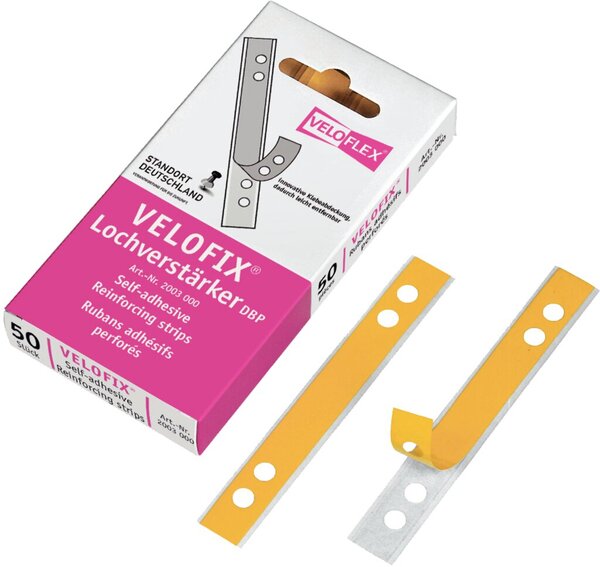 Image Lochverstärker selbstklebend transparent, 15x105 mm Velofix