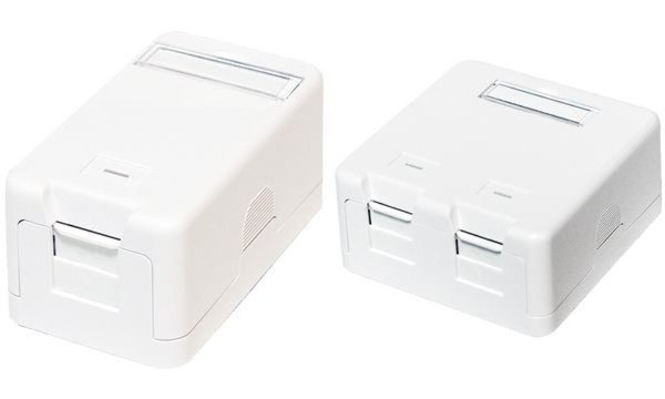 Image LogiLink Aufputzdose für Keystone M odule, 2-fach, weiß (11114862)