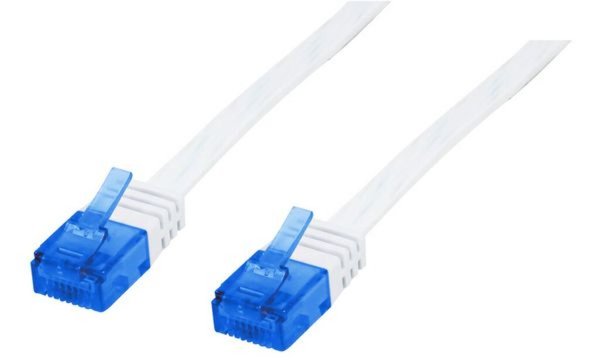 Image LogiLink CAT5e UTP Flat Patch Cable AWG 30 schwarz 10m blue colour RJ45 short p