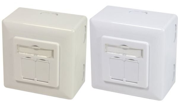 Image LogiLink Cat.6A Universal Anschlussdose 2x RJ45 STP,