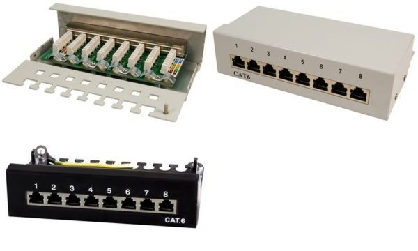 Image LogiLink Desktop Patch Panel Kat. 6 , geschirmt, 8 Port, grau (11111705