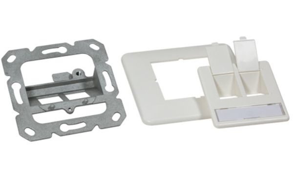 Image LogiLink Keystone Unterputzdose für 2 Keystone Buchsen, Reinweiß