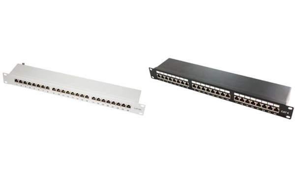 Image LogiLink NP0060 19" Kat.6A Patchpanel 24port grau