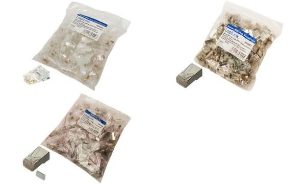 Image LogiLink RJ45 Stecker für Rundkabel , Kat.5e, geschirmt (11112122)