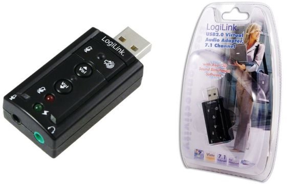 Image LogiLink USB 2.0 Audioadapter, 7.1 Soundeffekt (11111701)