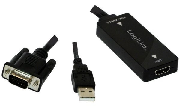 Image LogiLink VGA w. USB Audio to HDMI Converter