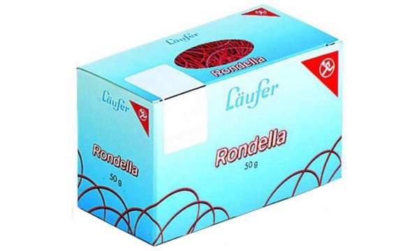 Image Läufer Gummiringe RONDELLA im Karto n, rot, 100 mm, 50 g (5050339)