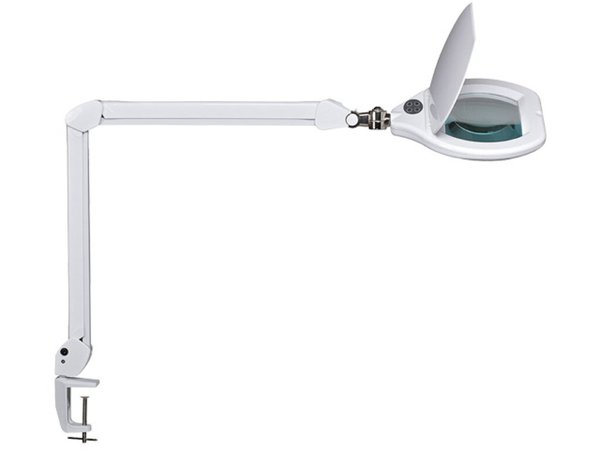 Image Lupenleuchte MAULcrystal 17Watt ws LED-Leuchte Klemmfuß