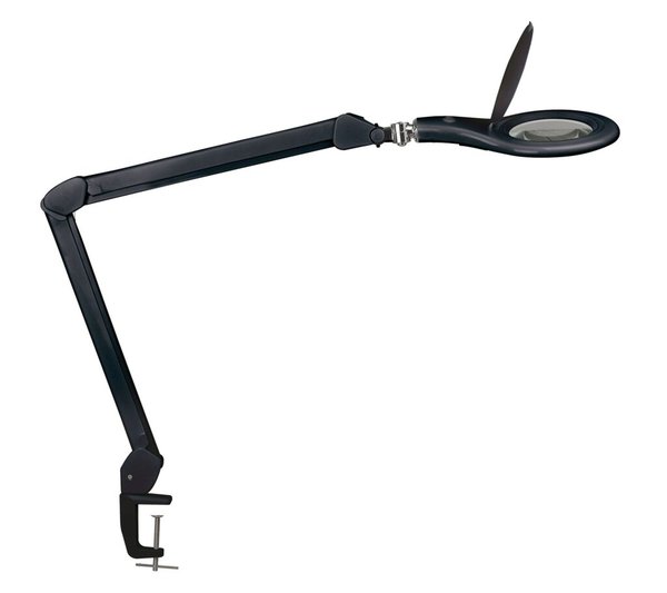 Image Lupenleuchte MAULmakro 8W schw. LED-Leuchte Klemmfuß
