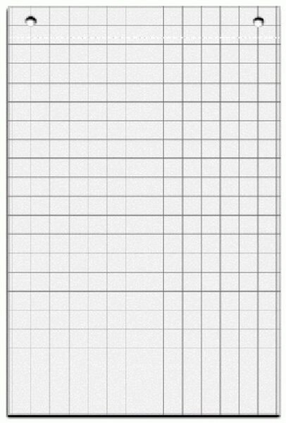 Image Flipchart Papier 67,5x98cm ws 20 Blatt 25mm Raster 80g Papier