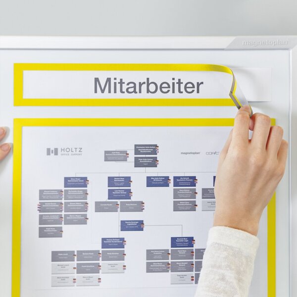 Image MAGNETOPLAN 1131802 Magnetrahmen Gelb DIN A3 hoch, DIN A4 quer