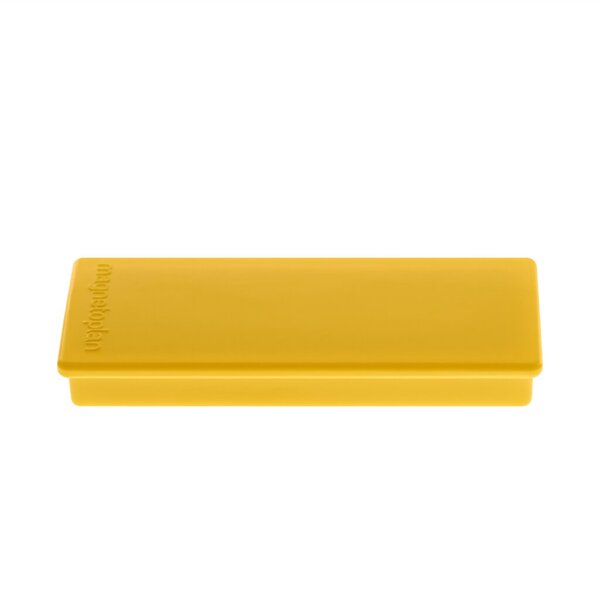 Image MAGNETOPLAN Rechteckmagnet, gelb mit Vollkern-Ferrit Ausstattung, Haftkraft: ca