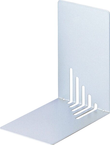 Image Buchstütze Metall silber schmal 14x14x8,5cm, 1 Paar