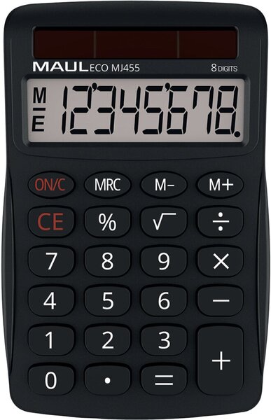 Image Tischrechner ECO MJ 455, 8 Stellen schwarz, Solarbetrieb - keine Batterie