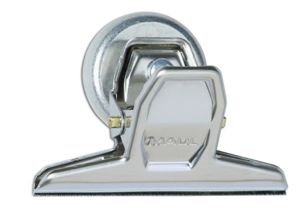 Image MAUL Briefklemmer mit Kraftmagnet, Breite: 75 mm, nickel aus vernickeltem Metal