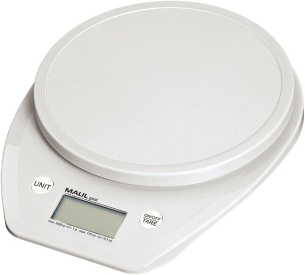 Image MAUL Briefwaage MAULgoal, Tragkraft: 5.000 g, weiß Teilung: 1 g, Mindestlast: 2