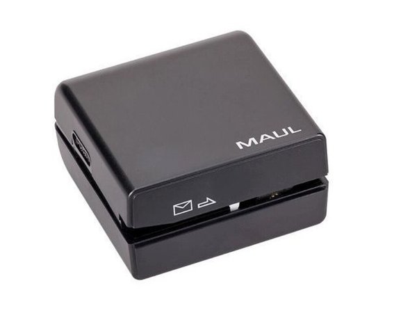 Image MAUL Elektrischer Brieföffner, Batteriebetrieb, schwarz Schneidräder aus rostfr