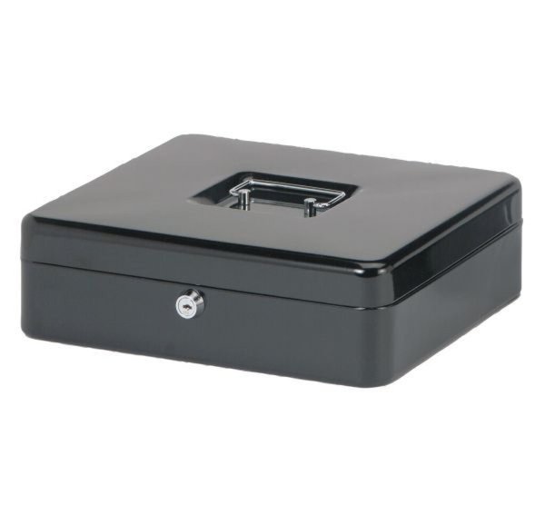 Image MAUL Geldkassette, schwarz, Maße: (B)300 x (T)245 x (H)90 mm aus lackiertem Sta