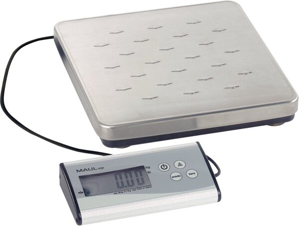 Image MAUL cargo Paketwaage, Tragkraft: 50 kg, grau mit separatem Bedienpult und Netz