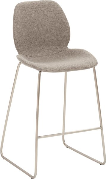 Image Tresenhocker 1176, Kufengestell edelstahl gebürstet, gepolsterte Sitz-