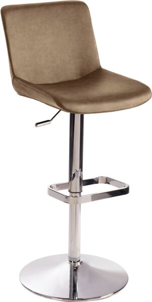 Image Bar-/Tresenhocker 1235G Gestell Chrom beige gepolsterte Sitzschale