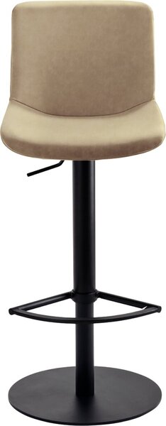 Image Bar-/Tresenhocker 1387,Gestell schwarz gepolsterte Sitzschale beige