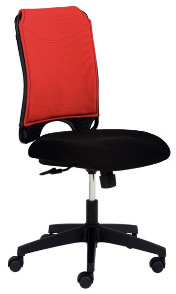 Image Drehstuhl 2333, ohne Armlehnen, rot Sitz schwarz gepolstert