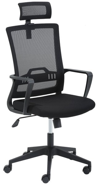 Image Drehsessel mySTUDIO mit Kopfstütze schwarz, Wippmechanik, verstellbare