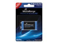 Image MEDIARANGE Batterie Mediarange E-Block9V Blister  (9V/6F22 )       1S