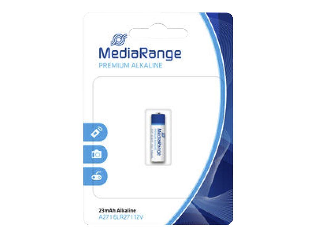 Image MEDIARANGE Batterie Mediarange Prem. Blister A27  Alkaline/6LR27 12V 1e