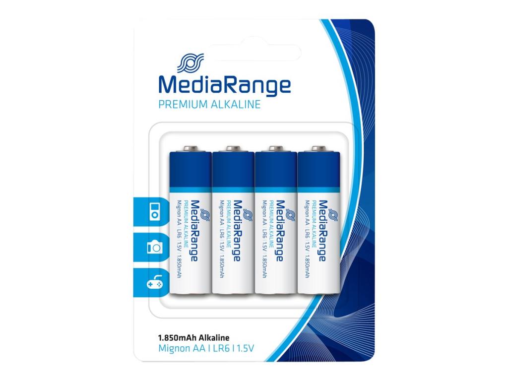 Image MEDIARANGE Batterie Mediarange Prem. Blister AA  (Alkaline/LR06)   4S