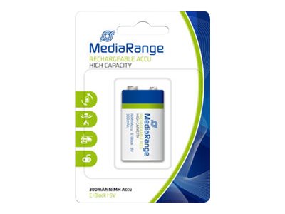 Image MEDIARANGE Batterie Mediarange Rechargeable Accu E-Block HR61 9V 1stk