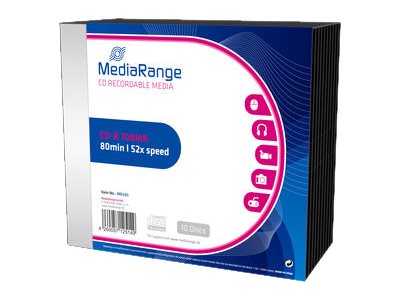 Image MEDIARANGE CD-R  MediaRange 700MB  10pcs Slimcase 52x