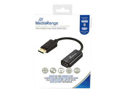 Image MEDIARANGE HDMI Buchse/DP STecker 10 Gbit/s 15cm schwarz