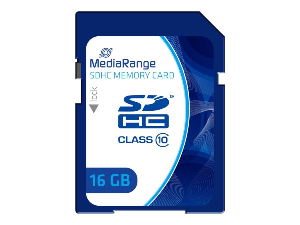 Image MEDIARANGE SD Card 16GB MediaRange SDHC CL.10