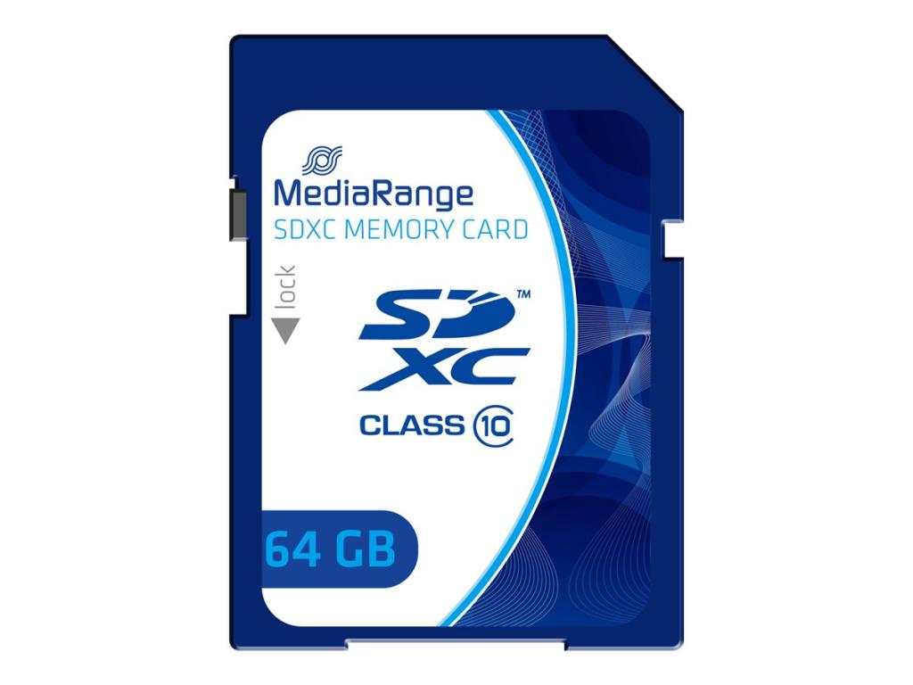 Image MEDIARANGE SD Card 64GB MediaRange SDHC CL.10
