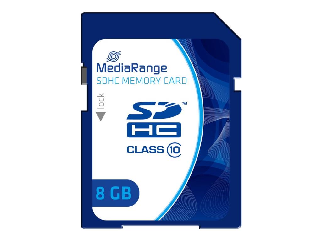 Image MEDIARANGE SD Card 8GB MediaRange SDHC CL.10